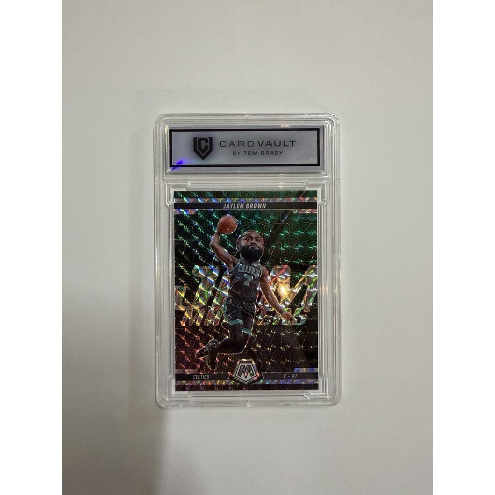 Jaylen Brown Panini Prizm NO 19 Tom Brady Vault Boston Celtics - Picture 1 of 2